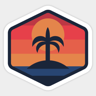 Sunset Beach Island Sticker